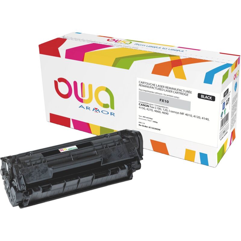 Toner Owa compatible Canon FX10 noir pour imprimante laser