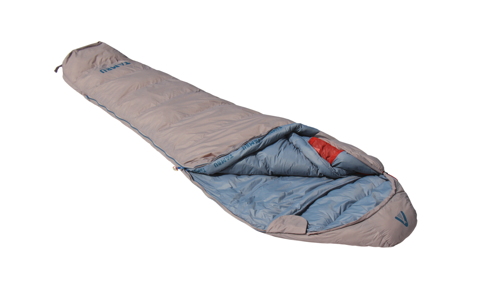Tambu Naram Mumienschlafsack 230 x 80 cm grau / blau