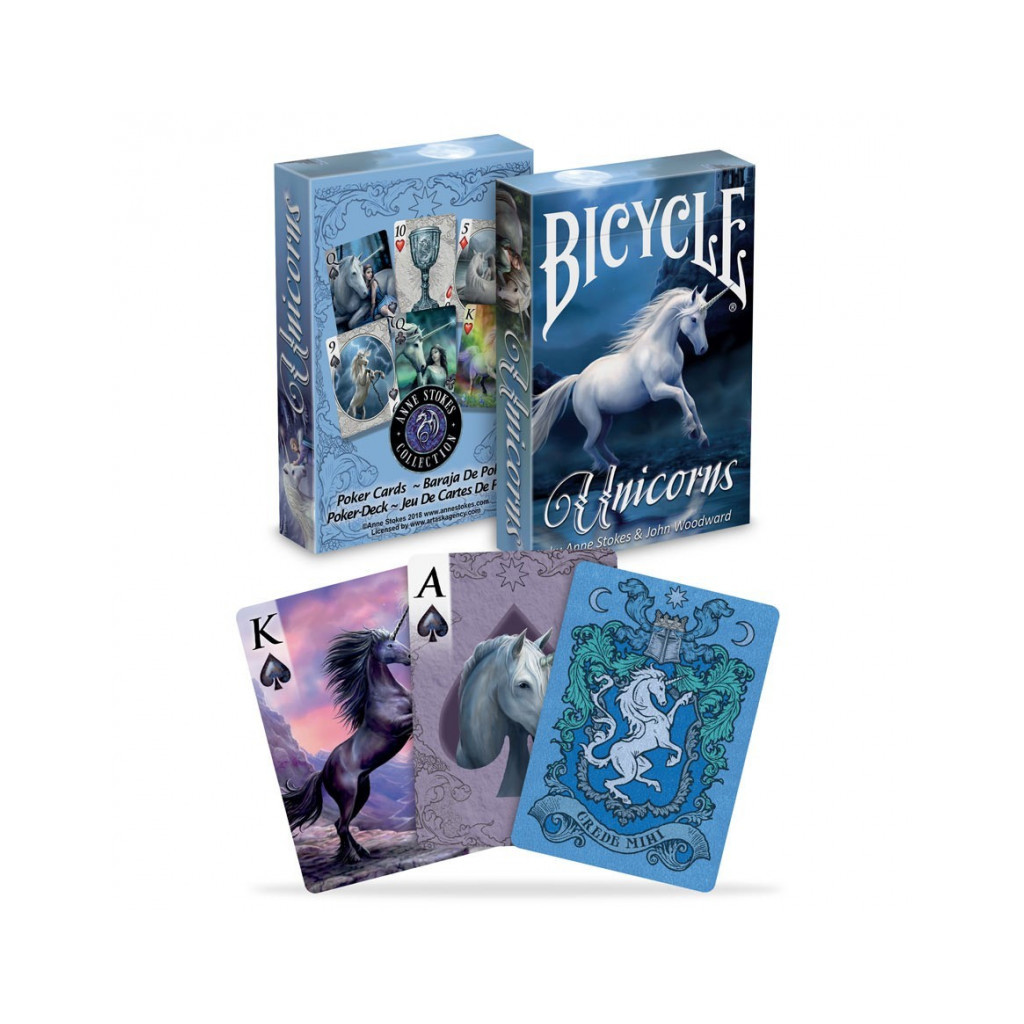 Cartes Bicycle Anne Stokes - Unicorns