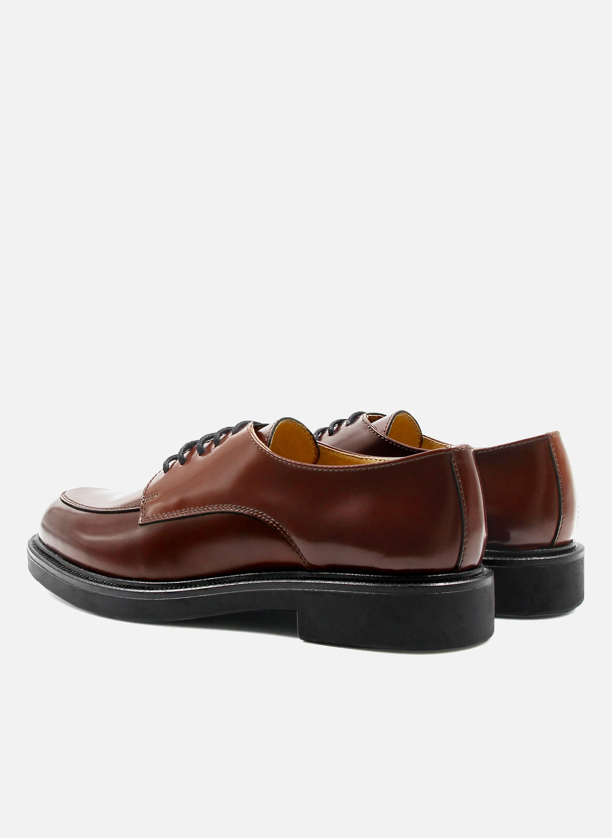 Derbies cuir brillant | Marron