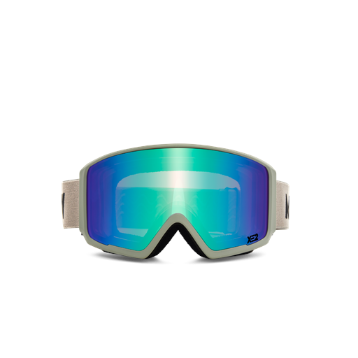 MessyWeekend Flip XE2 Skibriller, Green Mirrored/Light Grey, One size