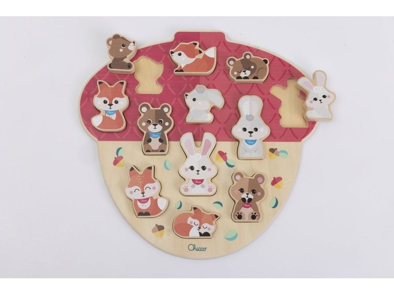 Chicco Spielfigurenset My Wood Friends Sammler-Set Spielfiguren-Set fördert kreatives Spielen