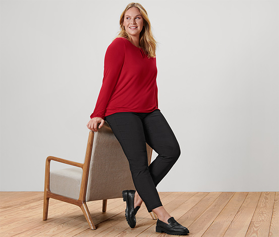 Blusenshirt, rot