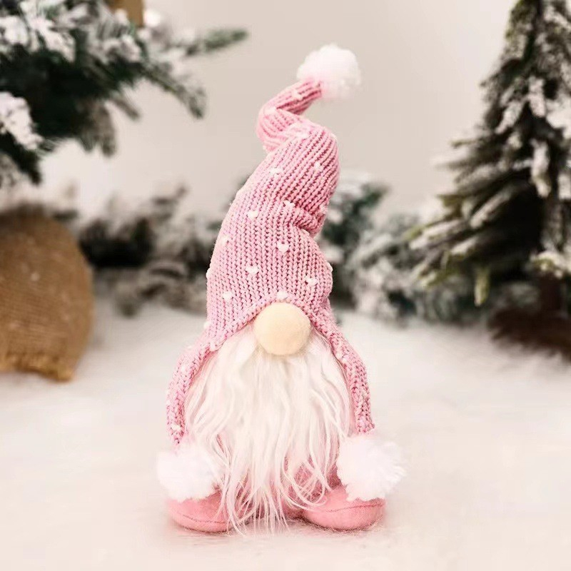 (27x10cm) Weihnachts Wichtel Home Deko Schwedischer Plüsch Zwerg - Rosa
