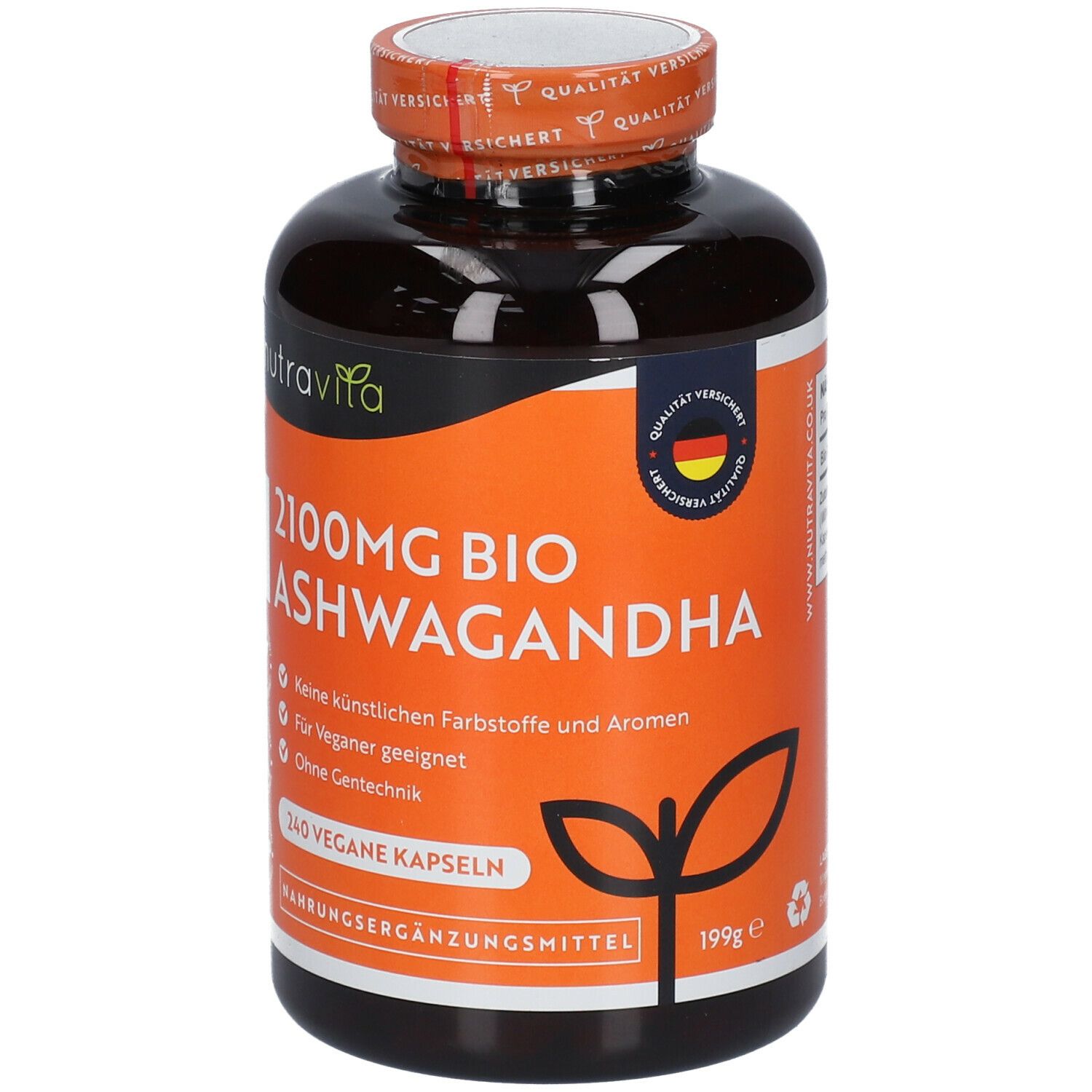 Nutravita 2100 mg Bio Ashwagandha hochdosiert
