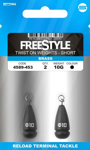 Plombs de tête Spro Freestyle Twist On Weights Short Brass (2 pcs)