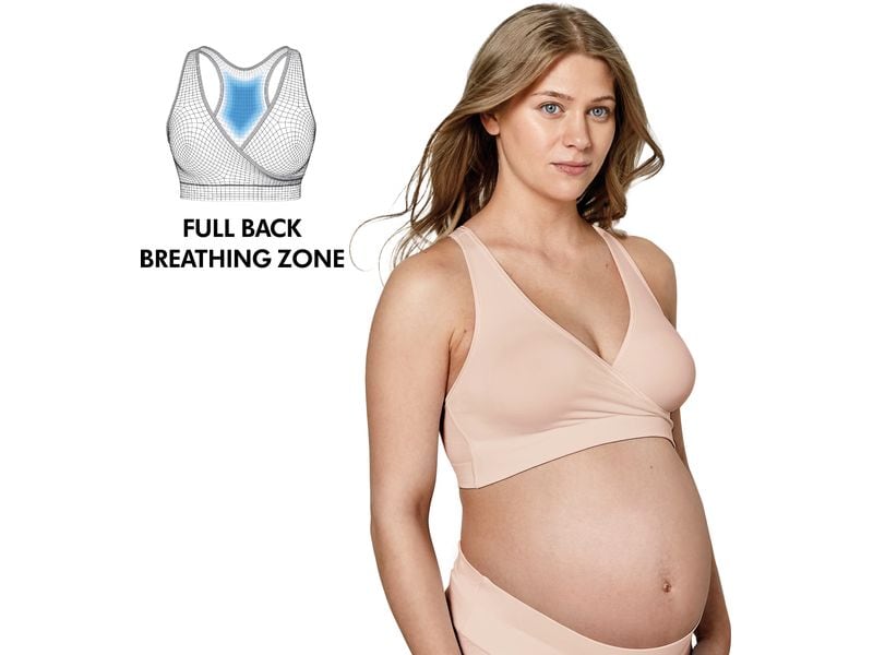 MEDELA Still- und Schlaf-BH Keep Cool Beige Gr. M Atmungsaktiver Schlaf-BH für Schwangerschaft und Stillzeit