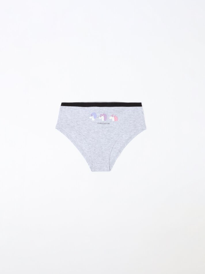 Pacote com 7 calcinhas hipster estampadas - Cores variadas