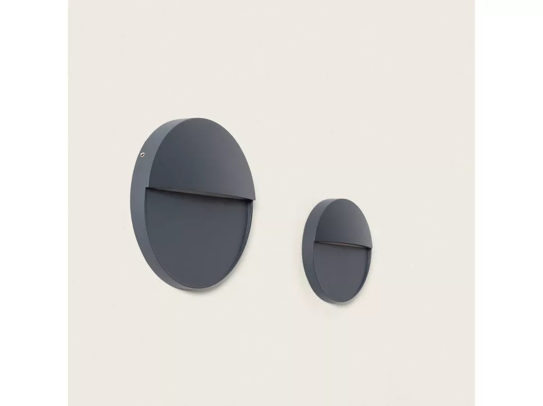 Applique Murale Extérieure LED 6.5W CCT Seleccionable en Saillie Ronde Jade Gris foncé