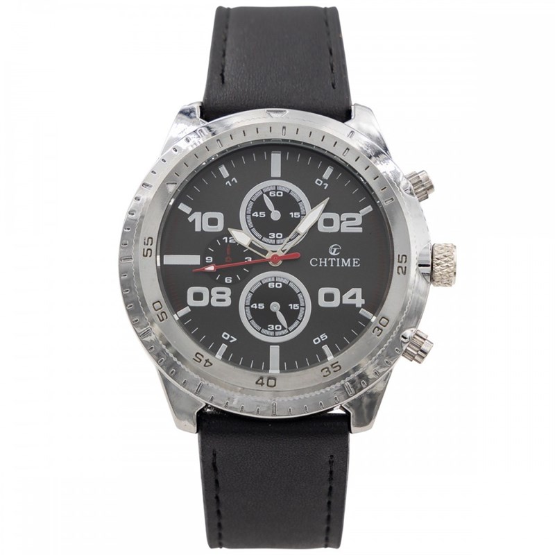 Montre Homme CHTIME bracelet Cuir Noir