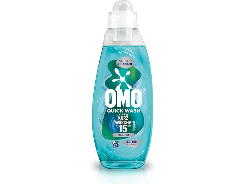 Omo Flüssigwaschmittel Quick Wash Universal 0.84 l Kurzwäsche-Sensation saubere Wäsche bereits in 15 Minuten