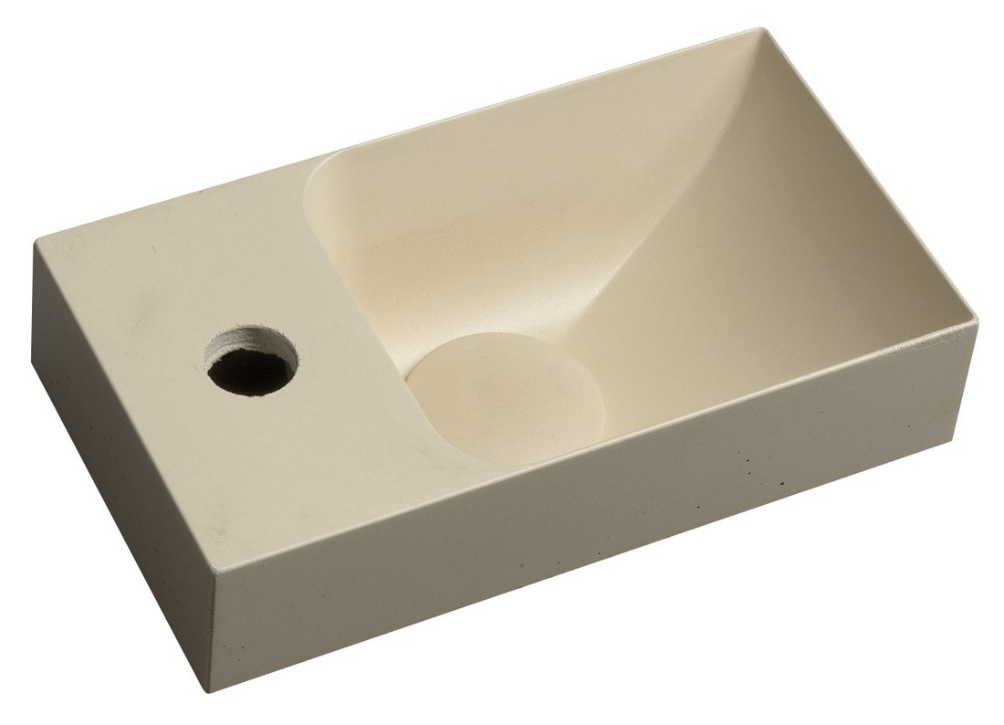 Sapho Piccolino fontein beton kraangat links 31x17cm geel