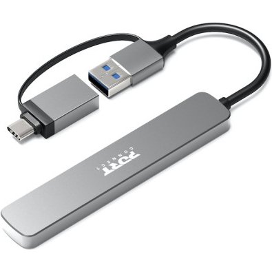 Port Designs 900161 hub & concentrateur USB 2.0 Type-A 5000 Mbit/s Argent