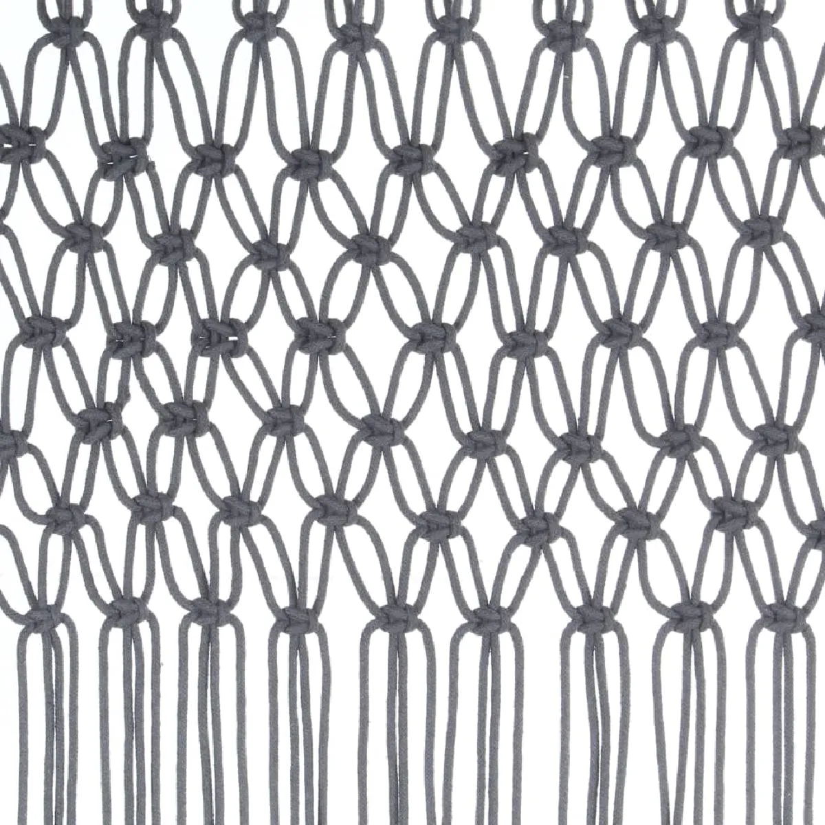vidaXL Rideau en Macramé Anthracite