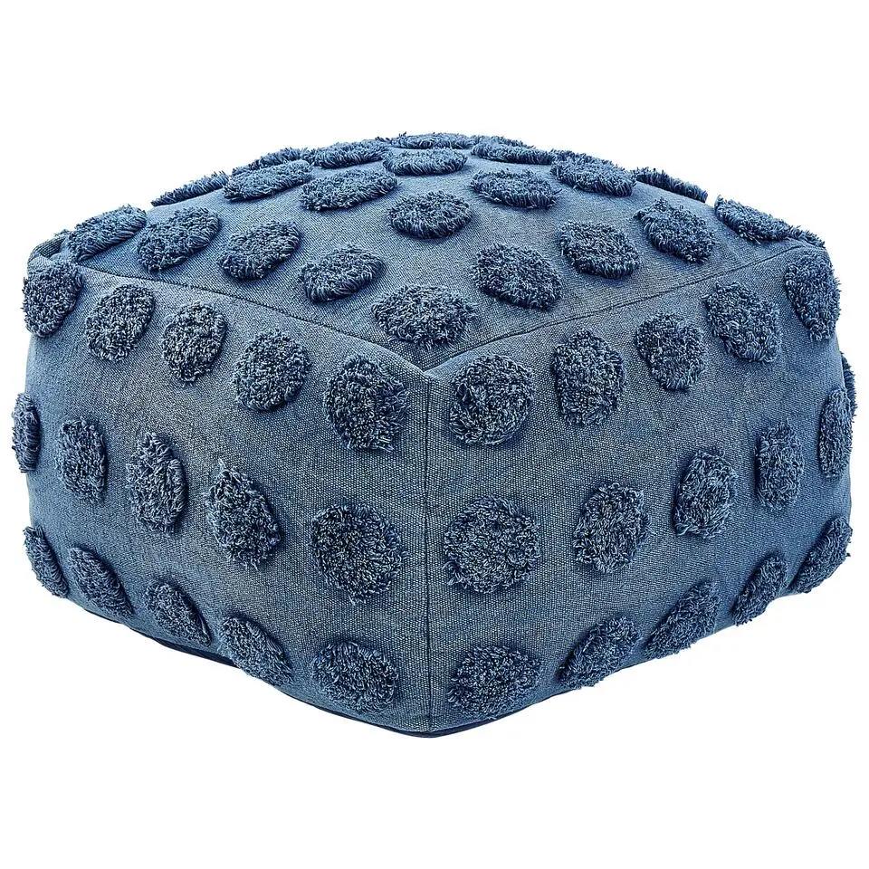 VISHVI - Poef - Blauw - Katoen