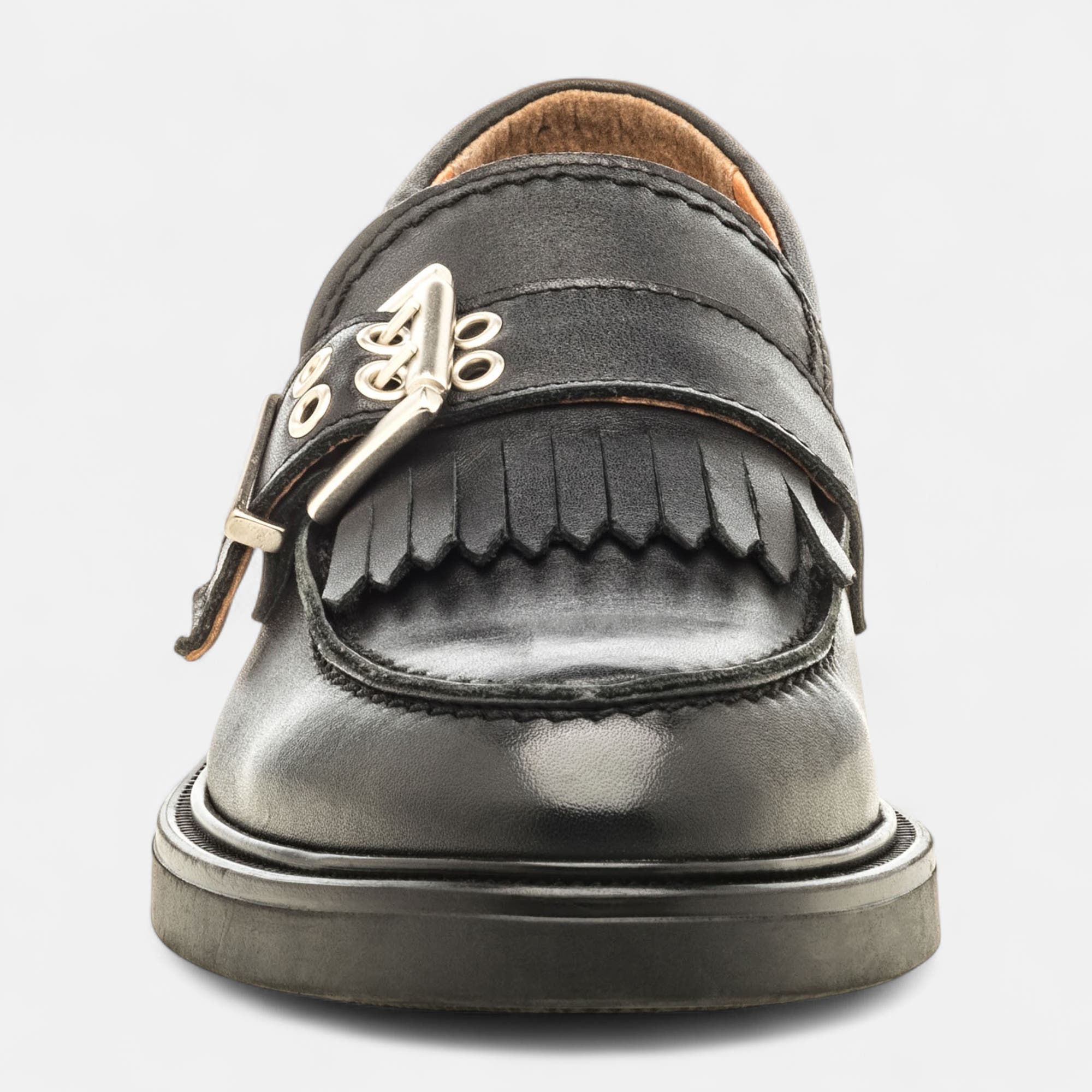 Mocassins Femme en cuir noir