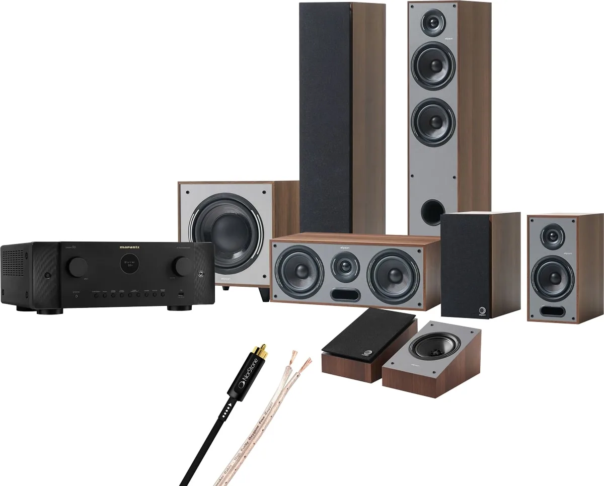 Marantz Cinema 60   Elipson Horus 11F HCM 5.1.2 Noyer   NorStone CL250 (25 m)   NorStone Arran RCA SUB (3 m) Chaînes Grand Spectacle