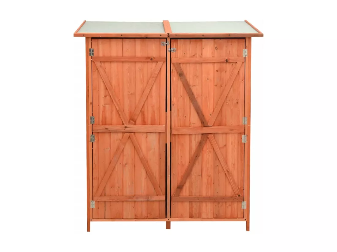 Abri à outils de jardin 135,5x75x160 Bois de sapin massif