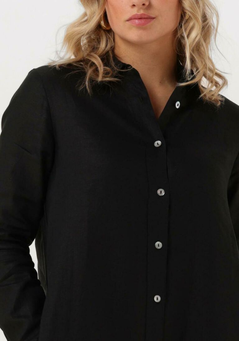 RESORT FINEST zwarte resort finest midi jurk shirt dress