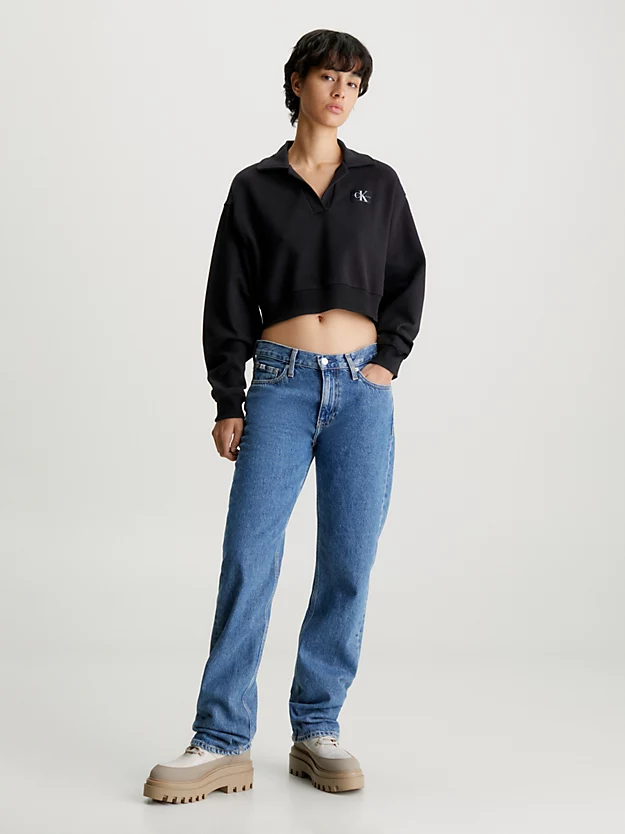Moletom polo cropped