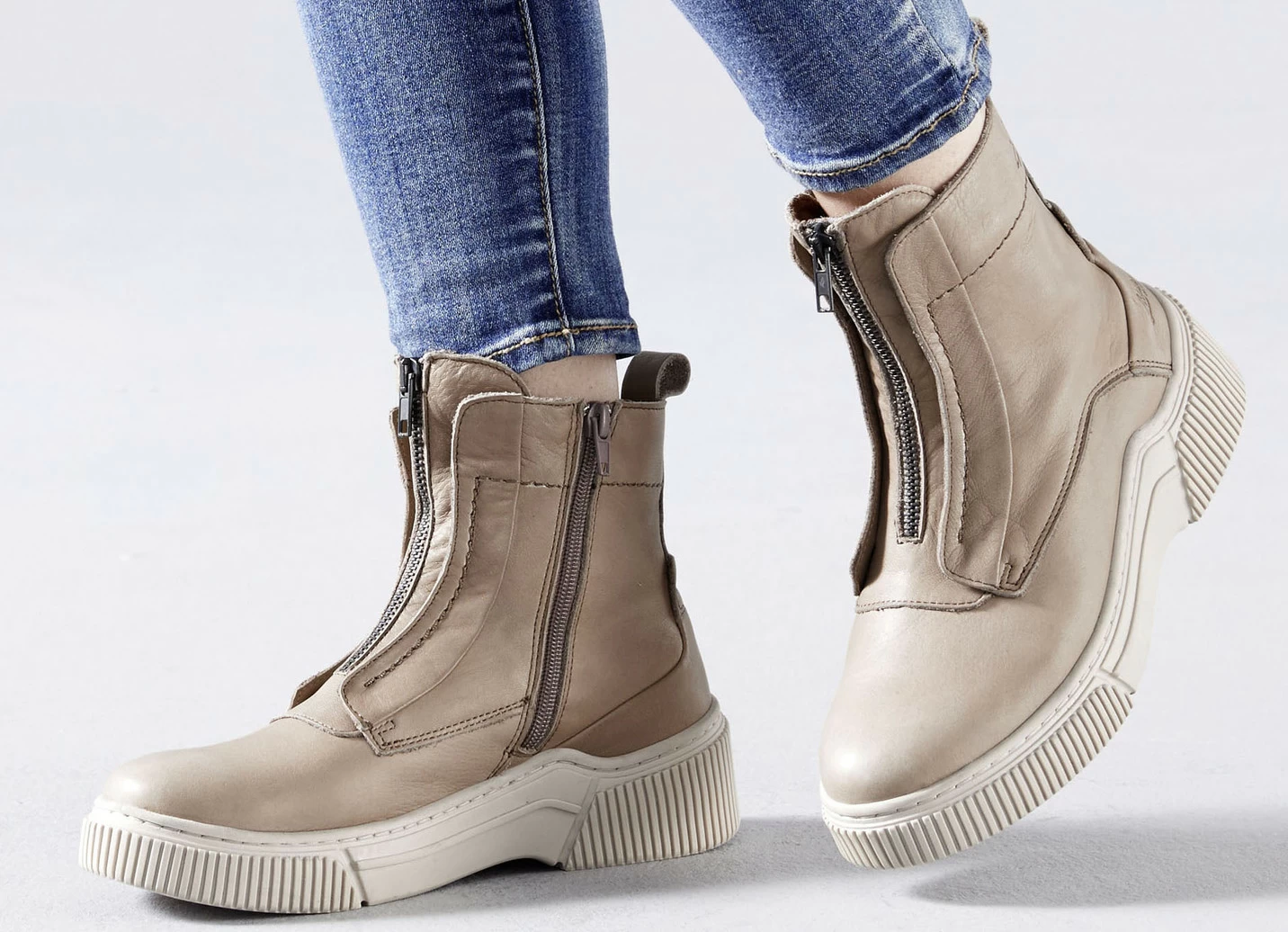 Libelle Bootie aus Nappaleder mit Zier-Reißverschluss
