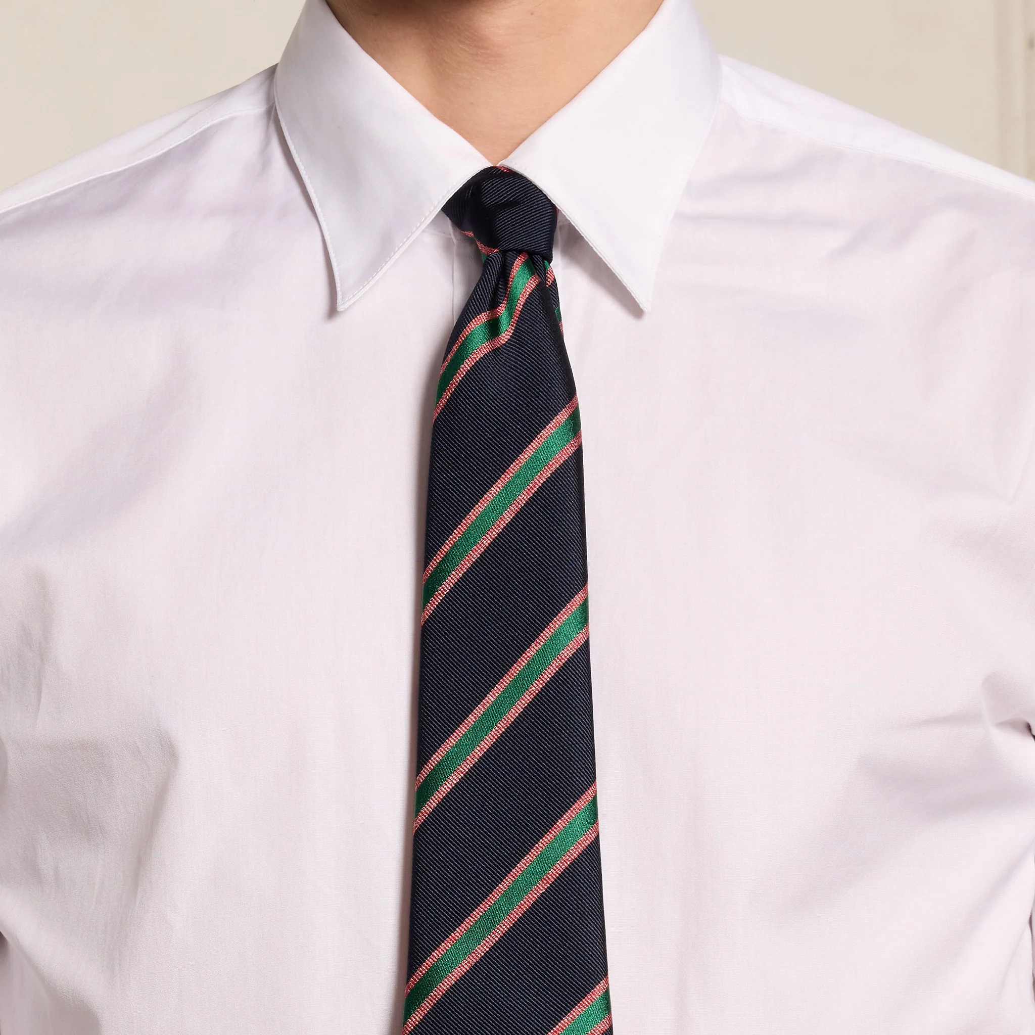 Navy striped tie
