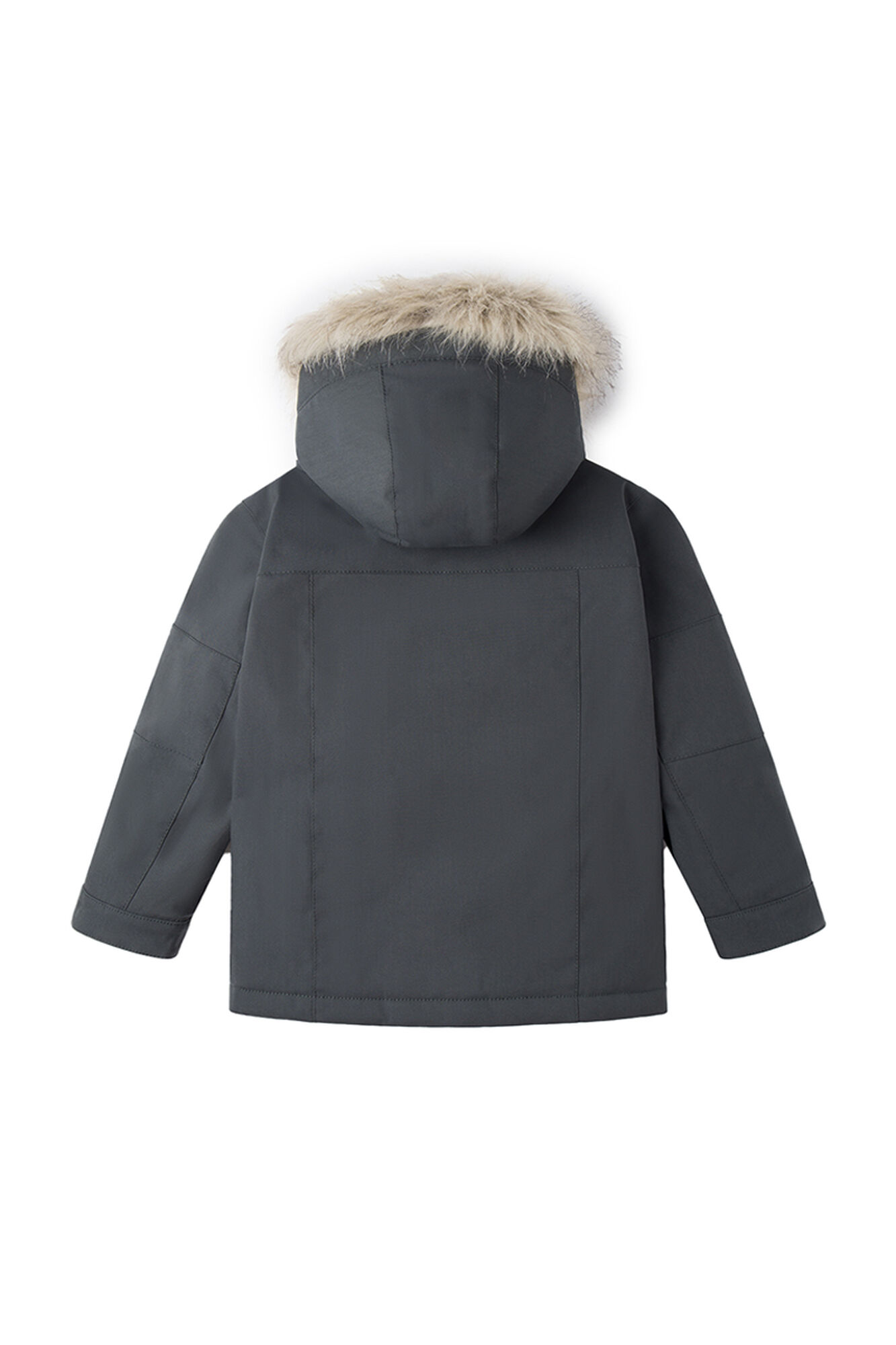 Parka com capuz de pele para meninos