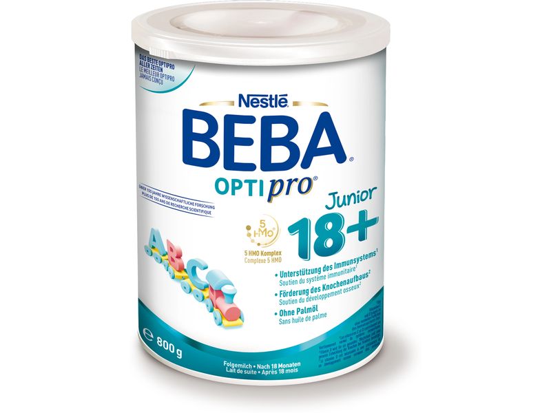 BEBA Juniormilch BEBA Optipro Junior 18 , 4x 800 g Folgemilch mit 5-HMO-Komplex