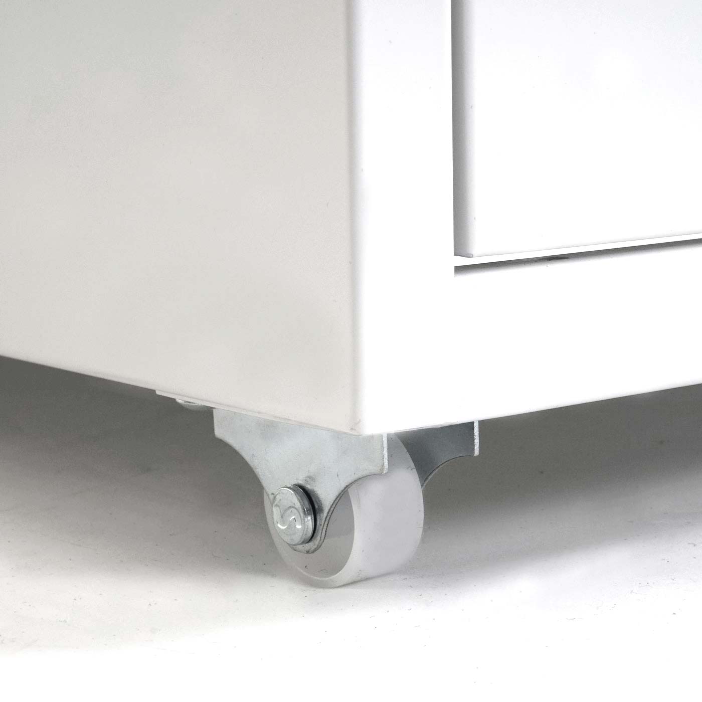Rollcontainer Preston T851, Schubladenschrank Stahlschrank, 110x28x41cm 10 Schubladen ~ weiß