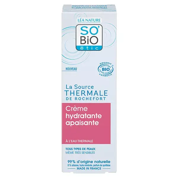 Creme Hidratante Orgânico Suavizante Água Termal Rochefort So'Bio Étic 50ml
