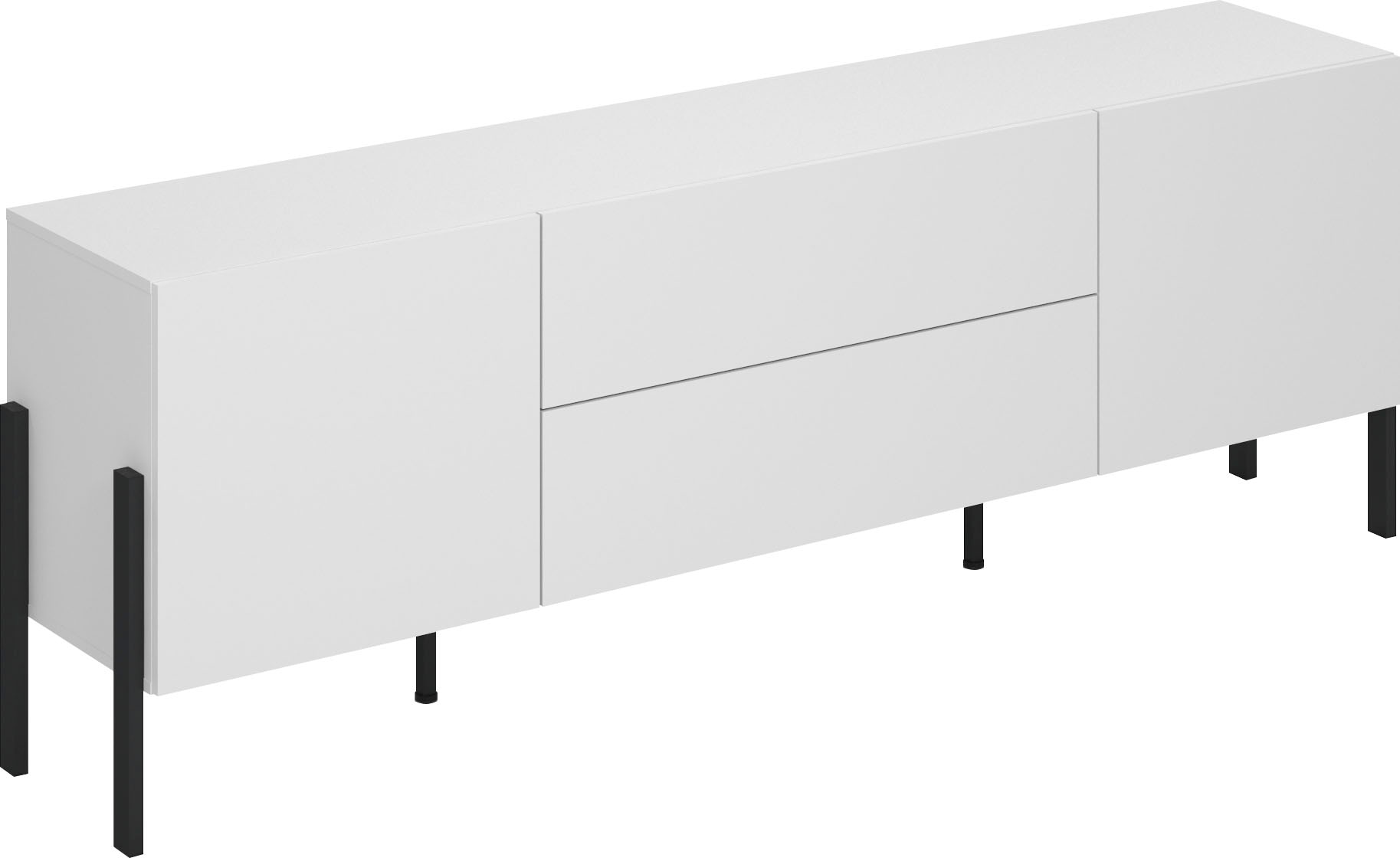 INOSIGN Lowboard »Jukon,Breite 200 cm, moderne grifflose TV-Kommode,2 Türen/2 Schubladen« TV-Schrank mit viel Stauraum, TV-Board, push-to-open-Funktion