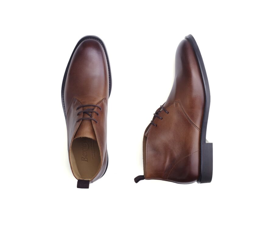 Low boots homme Cognac patiné - WALTON II GOMME CITY