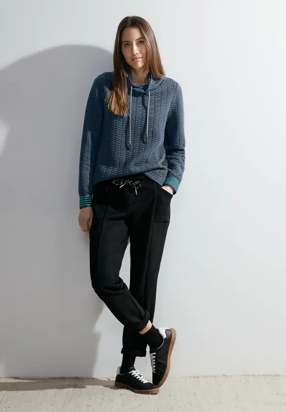 Sweatshirt mit Struktur - strong petrol blue