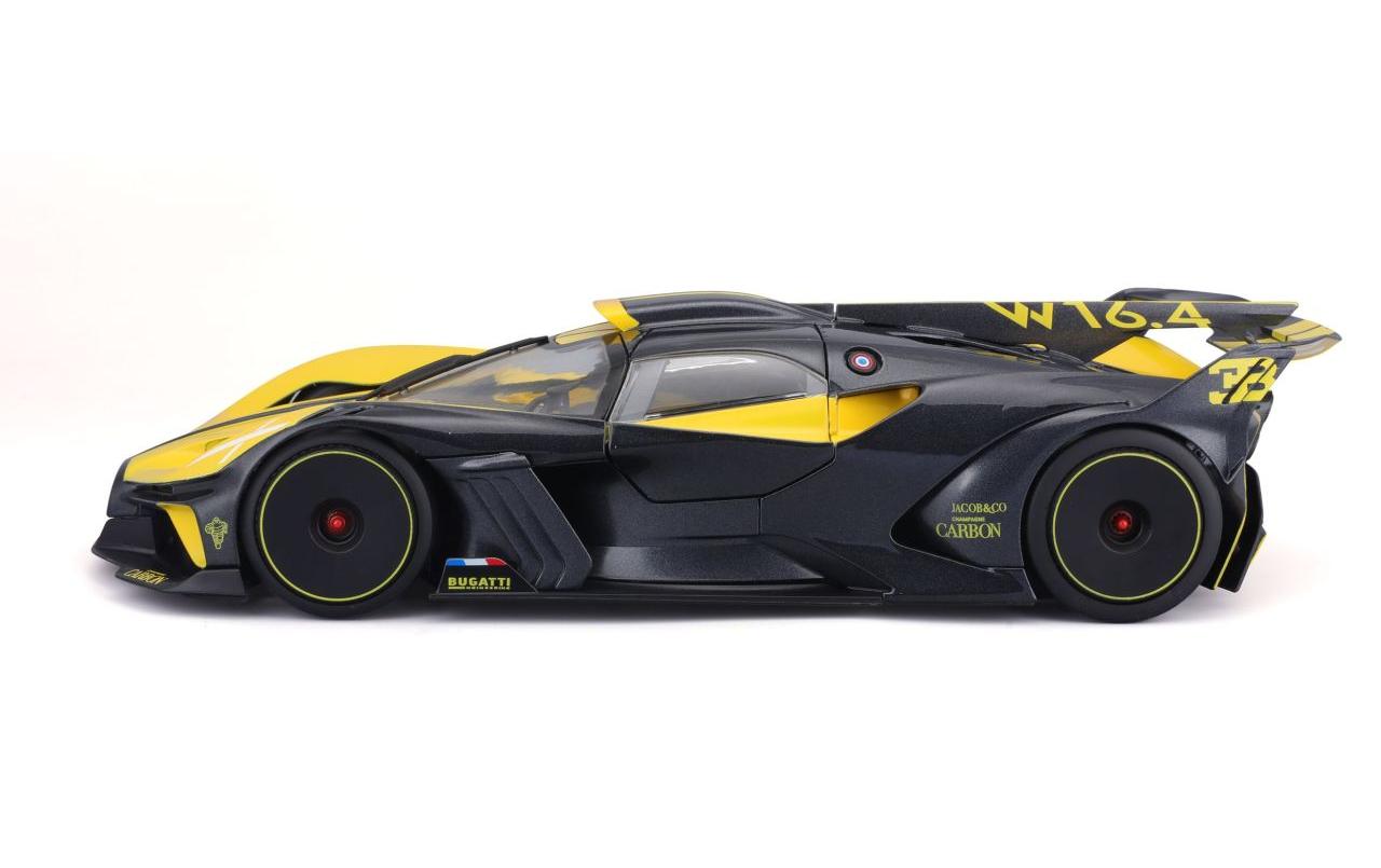 Bugatti Bolide Gelb 1:18Sammlermodell im Massstab 1:18