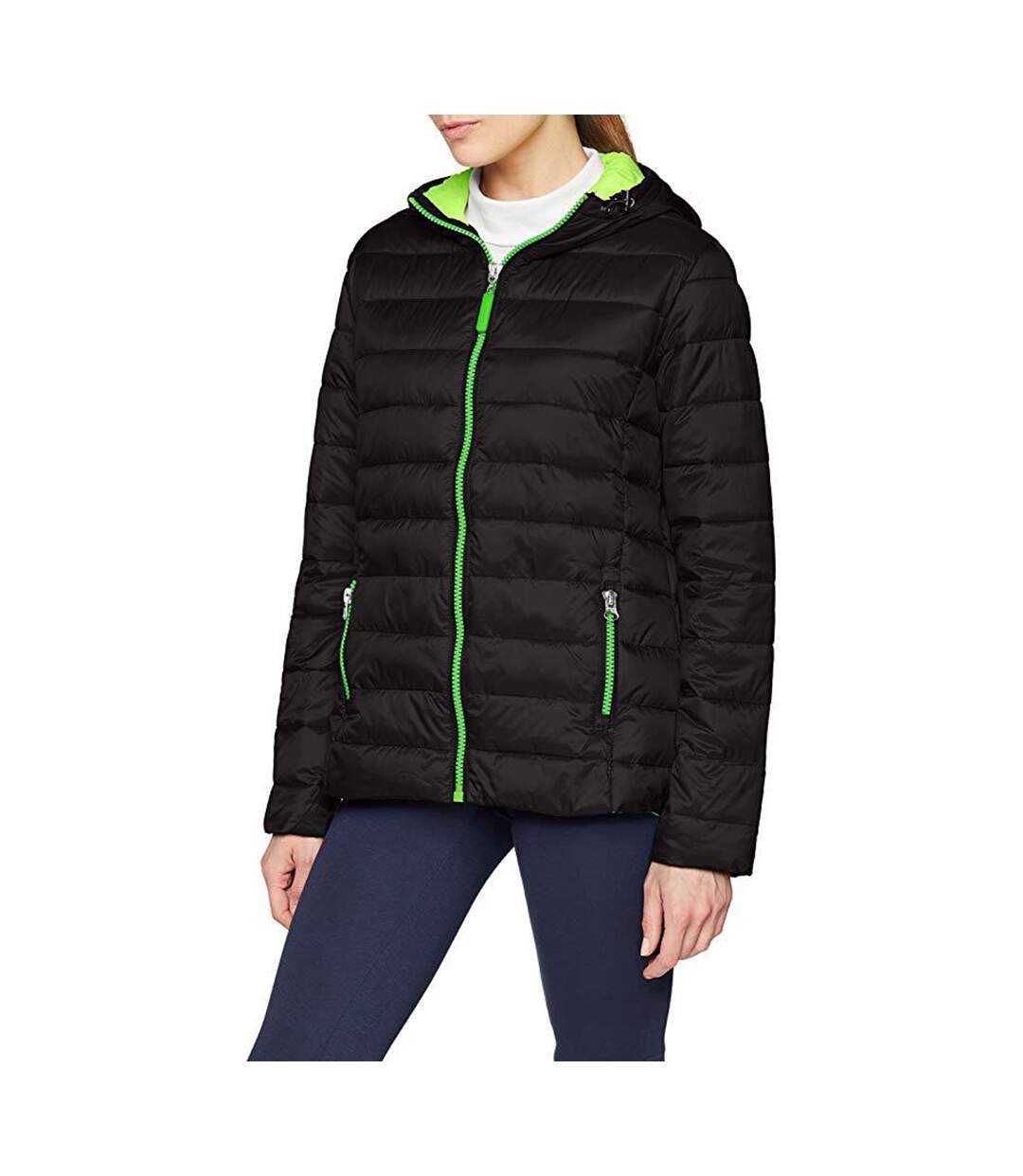 Result Urban Snowbird - Veste rembourrée à capuche - Femme (Noir/Vert citron) - UTBC3254
