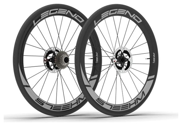 Paire de Roues Legend Wheels 45P RS4 - 12X100 - 12X142mm - DT 240EXP - Disc Centerlock - Campagnolo