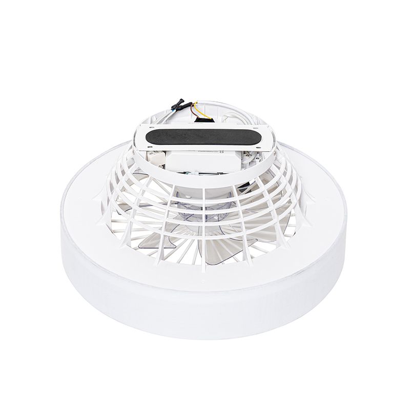 Plafondventilator wit met ster effect 47cm incl. LED dimbaar met afstandsbediening - Emily