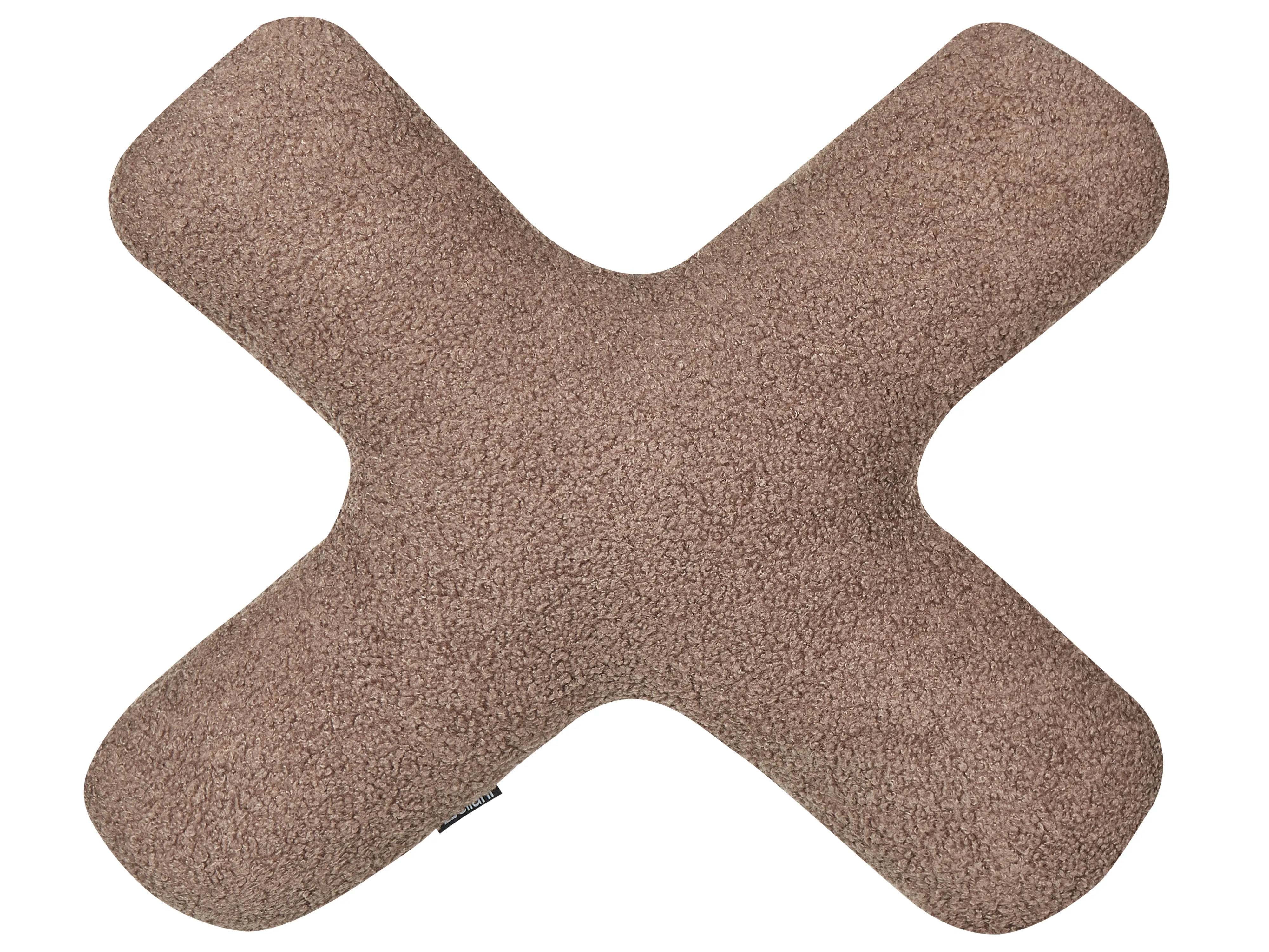 Set van 2 sierkussens HESPERIS Bouclé Bruin effen