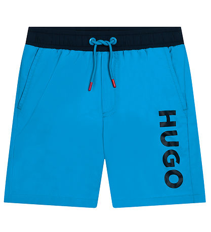 HUGO Bådeshorts - Electric Blue m. Navy
