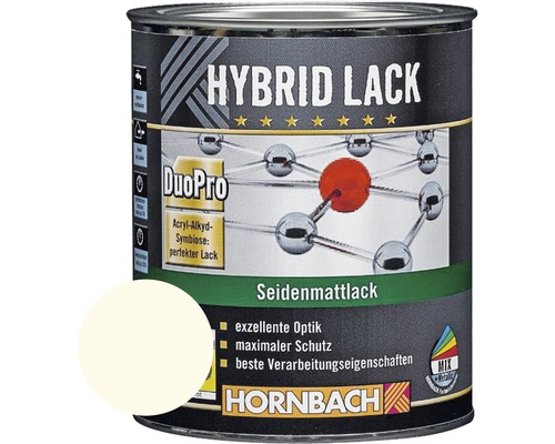 HORNBACH Gekleurde Lak Hybride Lak Meubellak Satijn Mat RAL 9010 Zuiver Wit 750 ml