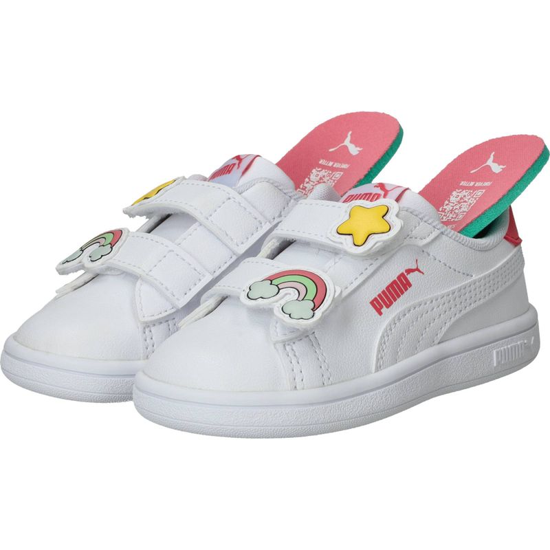 Puma Smash 3.0 Badges V Sneakers Wit Meisjes