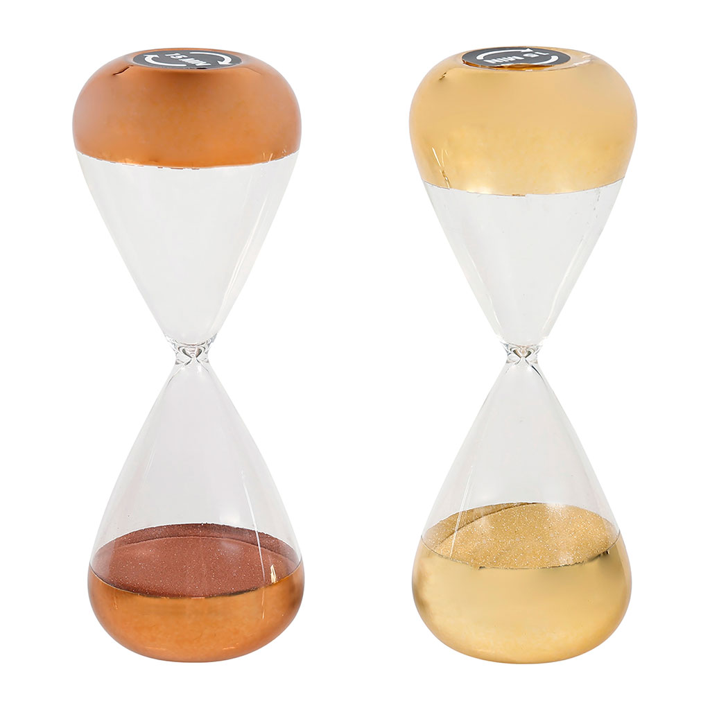 Sablier décoratif en verre grand modèle H 17cm