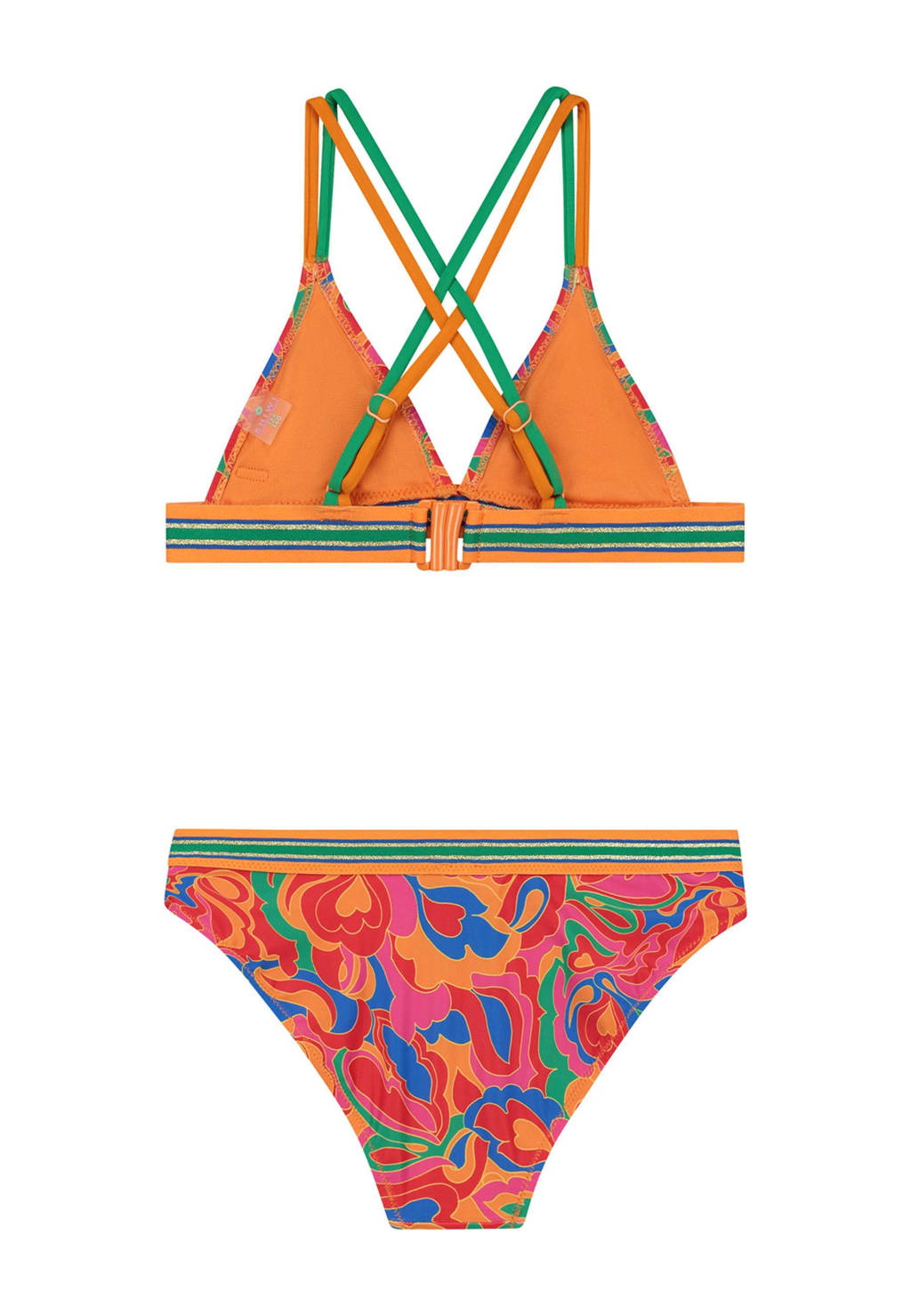triangel bikini Luna oranje/groen