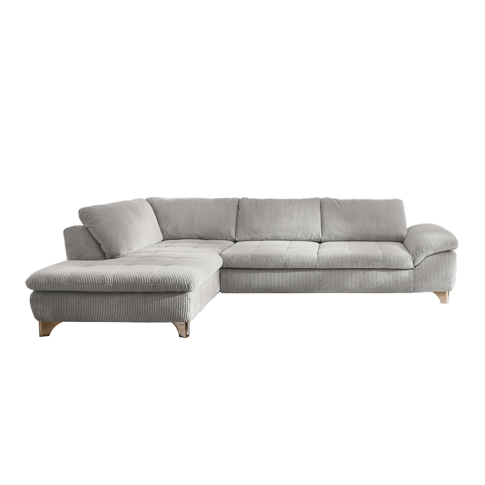 polsterpower Ecksofa - grey - Basismodell - Anstellhocker links