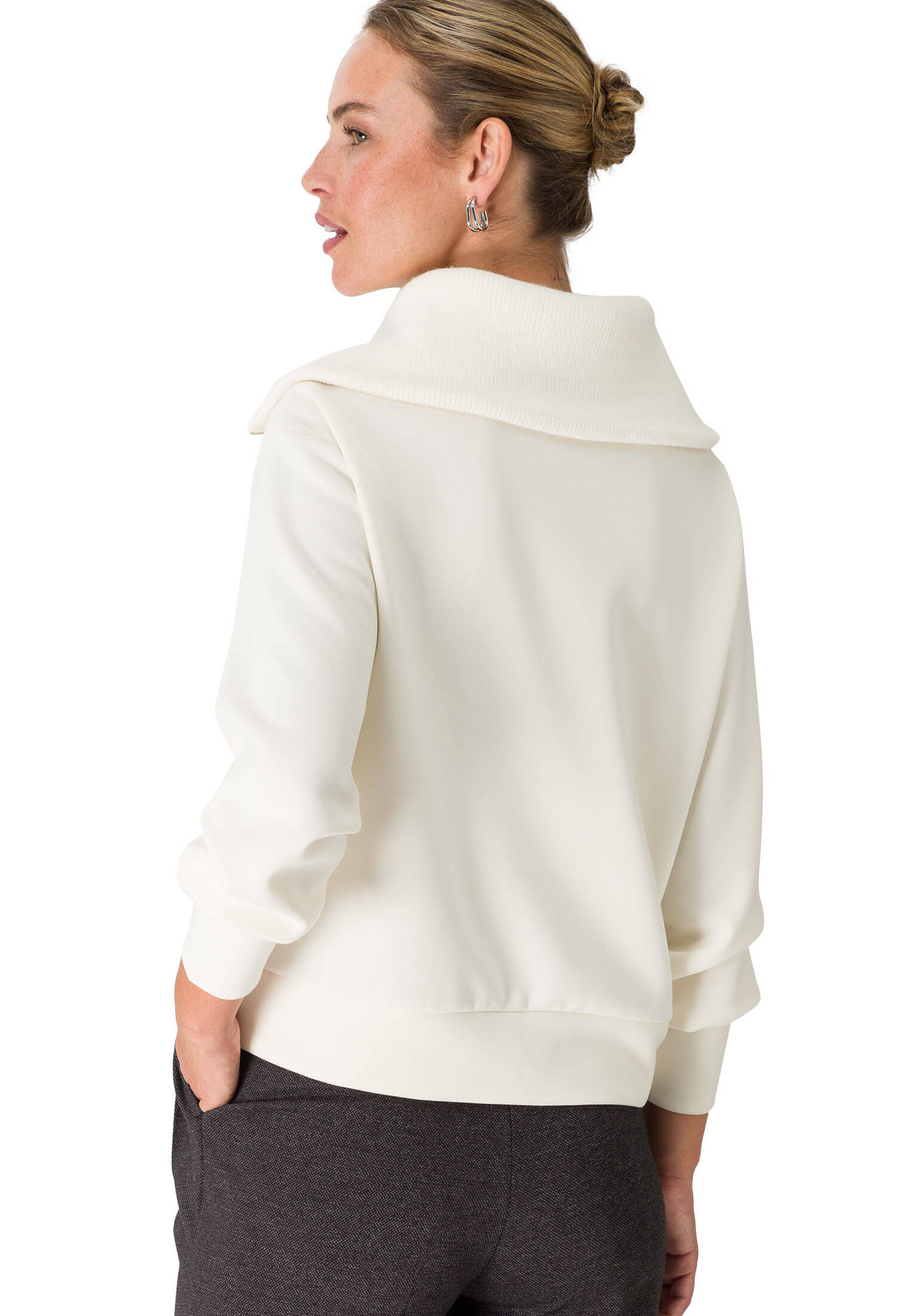 zero| Damen Sweatshirt mit Rollkragen