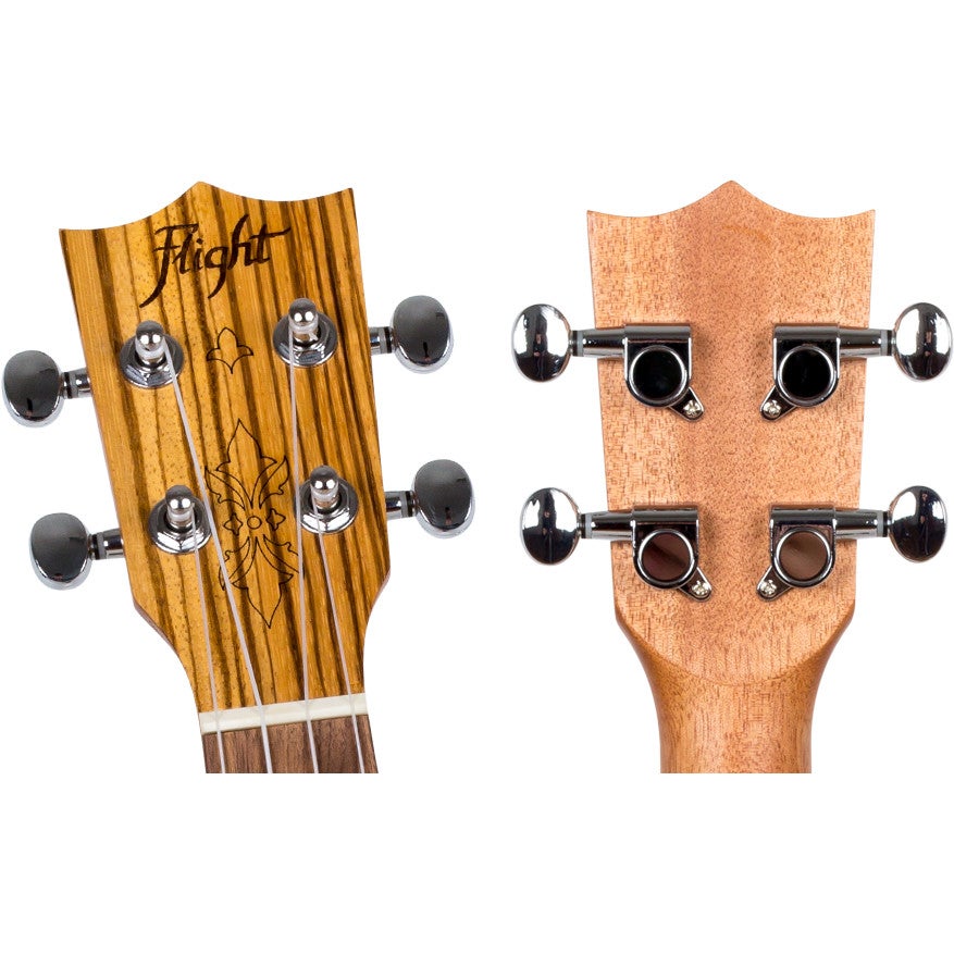 Flight Designer Series DUS320 CEQ SP/ZEB elektrisch-akoestische sopraan ukelele met gigbag