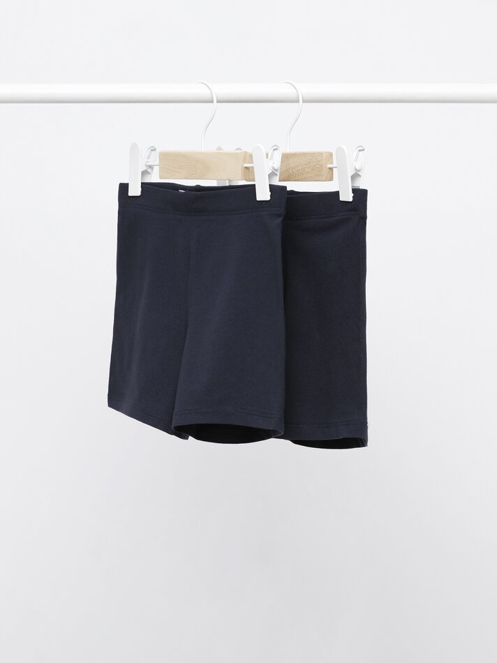 Conjunto com 2 Leggings Curtas - Azul Marinho