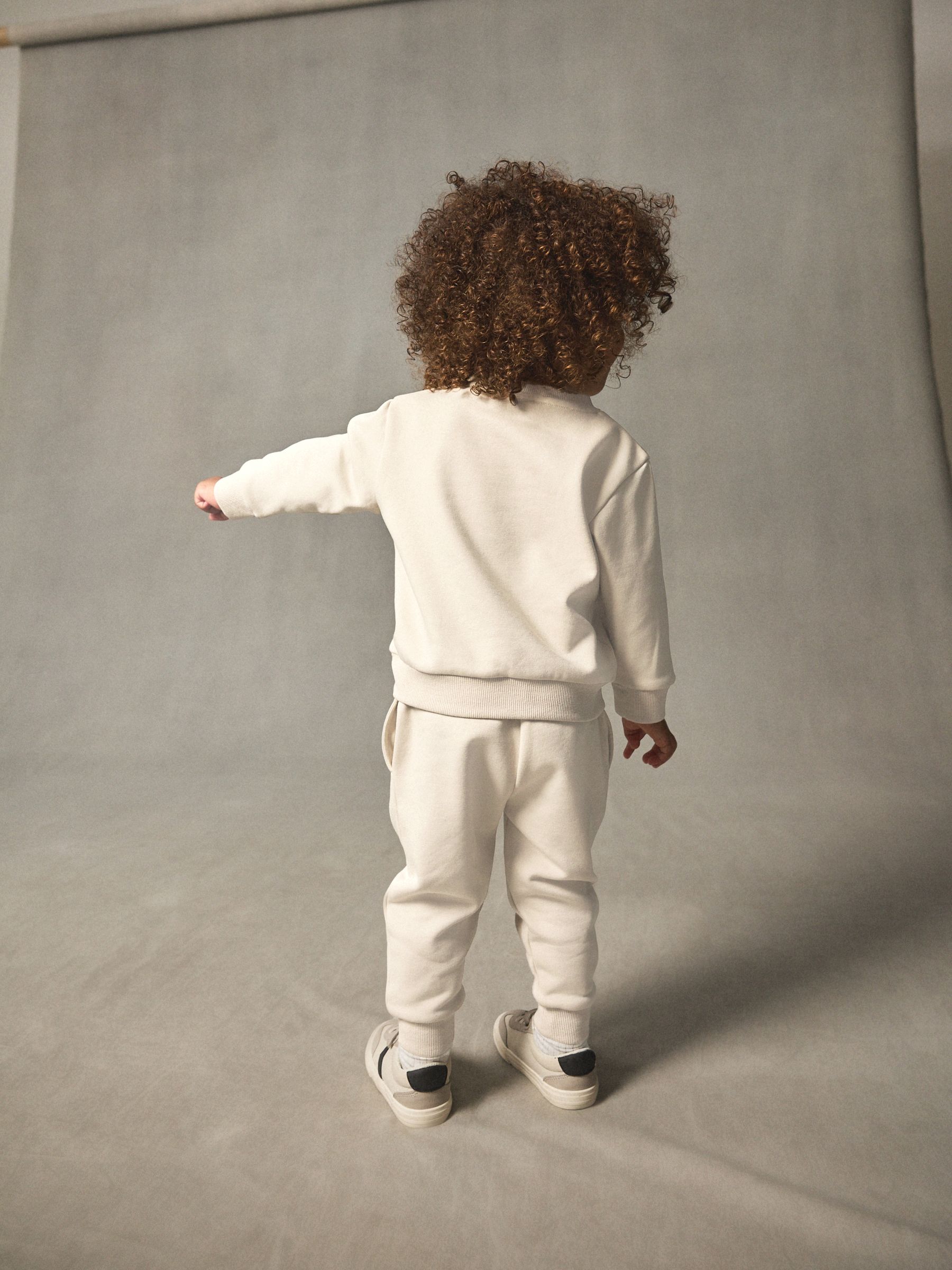 Ecru gebroken wit - Set met sweatshirt en joggingbroek (3mnd-7jr)