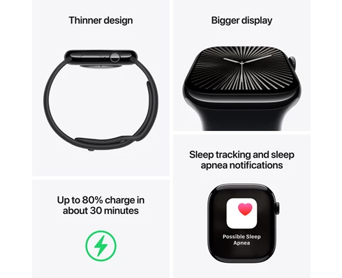 Apple Watch Series 10 GPS 42mm Rose Gold Aluminium Case with Light Blush Sport Band - S/M