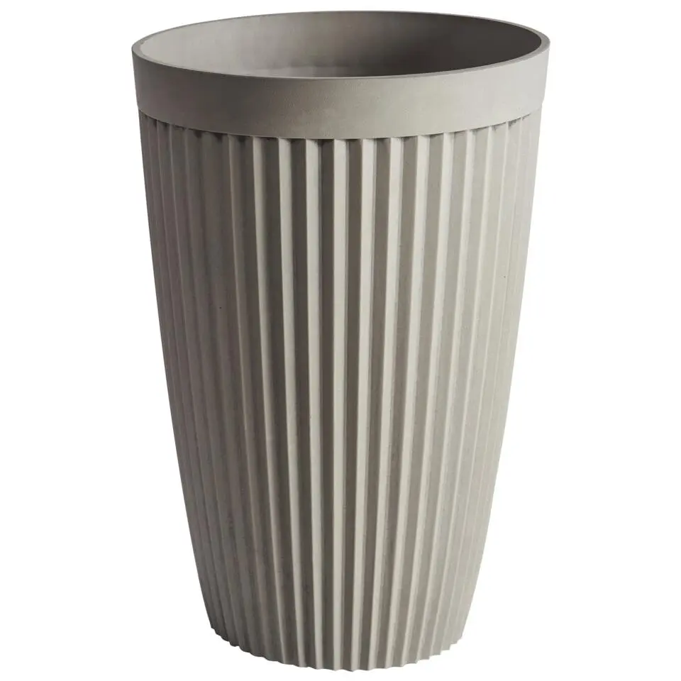 KOLA - Bloempot - Taupe - 39 cm - Steenmengsel